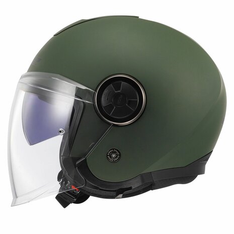 LS2 OF620 Classy jethelm solid military mat groen