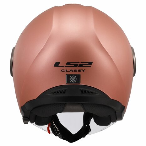 LS2 OF620 Classy jethelm solid mat goud roze