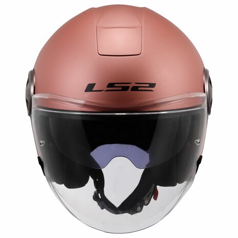 LS2 OF620 Classy jethelm solid mat goud roze