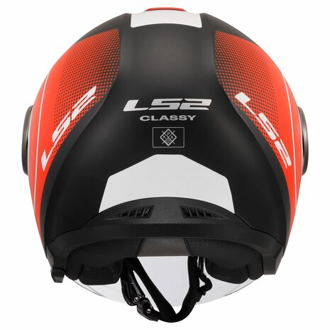 LS2 OF620 Classy jethelm Disko mat zwart rood wit