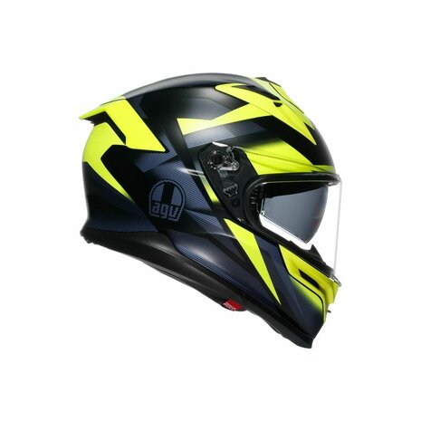 AGV K7 motorhelm Glimpse mat zwart fluo geel