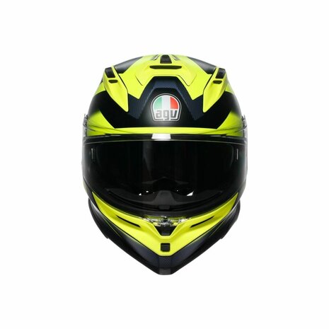 AGV K7 motorhelm Glimpse mat zwart fluo geel