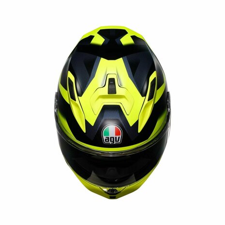 AGV K7 motorhelm Glimpse mat zwart fluo geel