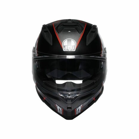 AGV K7 motorhelm Kyber glans zwart grijs rood