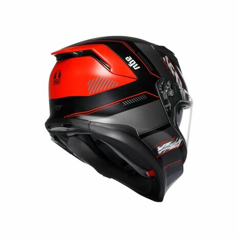 AGV K7 motorhelm Kyber glans zwart grijs rood