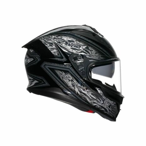 AGV K7 motorhelm Damascus glans zwart zilver