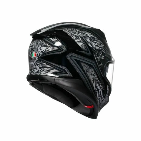 AGV K7 motorhelm Damascus glans zwart zilver