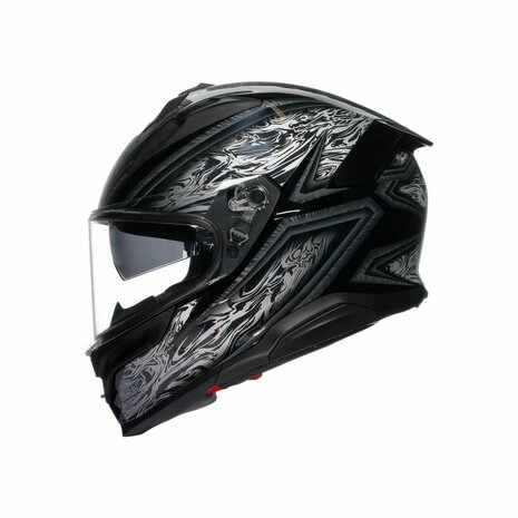 AGV K7 motorhelm Damascus glans zwart zilver