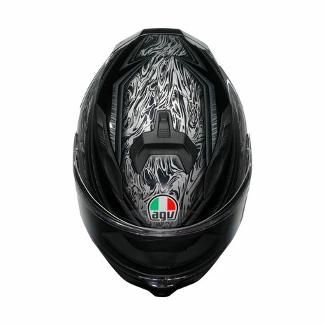AGV K7 motorhelm Damascus glans zwart zilver