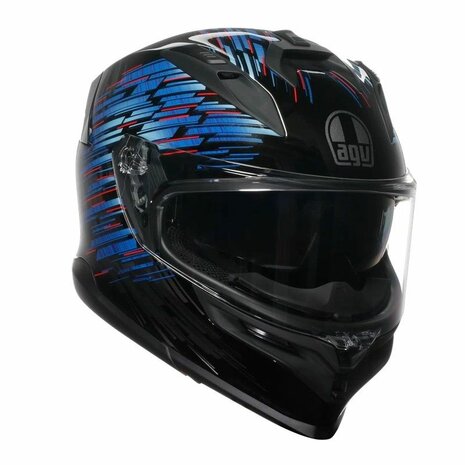 AGV K7 motorhelm Genisys zwart blauw grijs