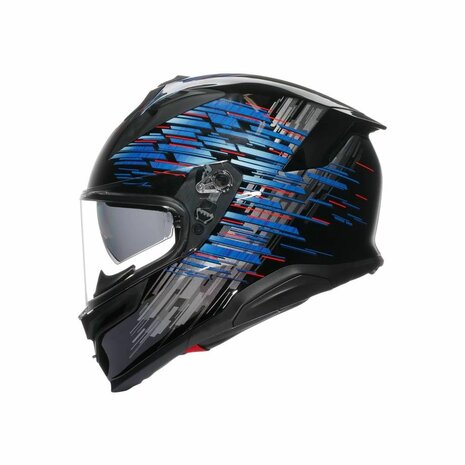 AGV K7 motorhelm Genisys zwart blauw grijs