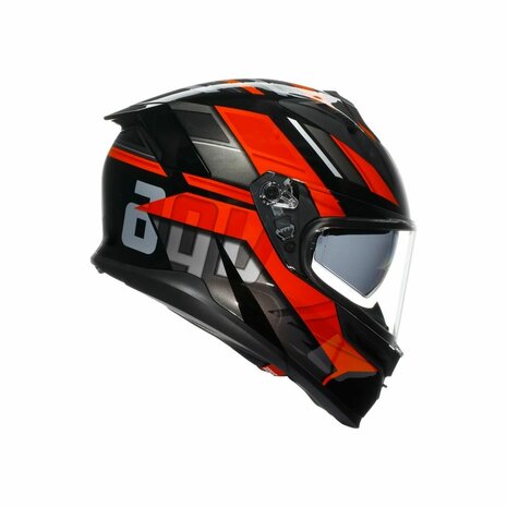 AGV K7 motorhelm Taurax mat zwart rood