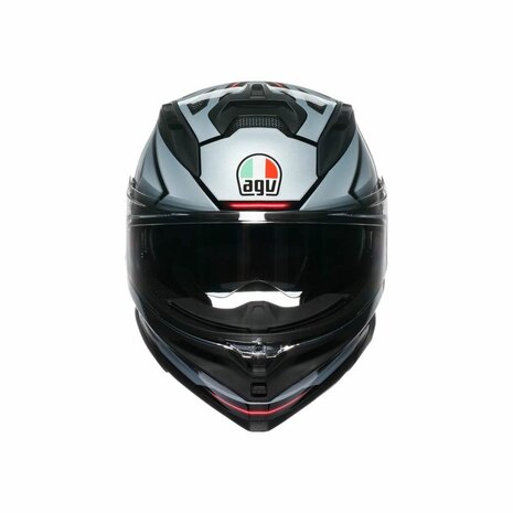 AGV K7 motorhelm Jaeger zwart zilver rood