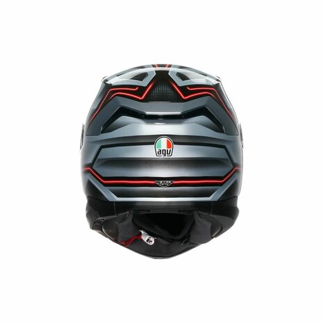 AGV K7 motorhelm Jaeger zwart zilver rood
