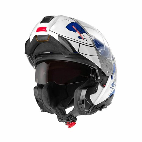 Schuberth C5 Systeemhelm - Globe - glans wit blauw