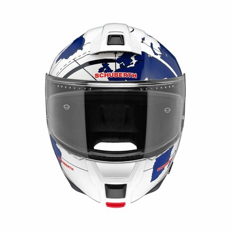 Schuberth C5 Systeemhelm - Globe - glans wit blauw