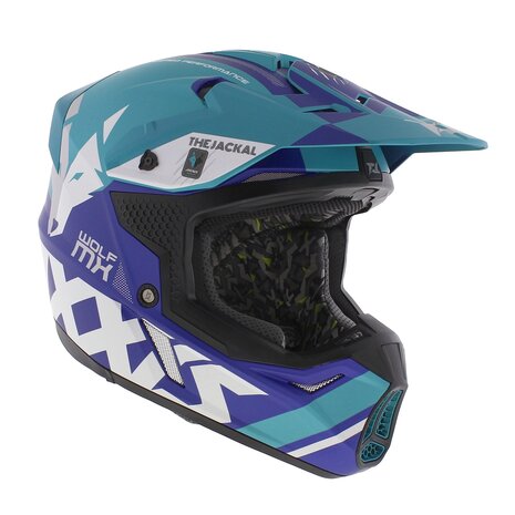 Axxis Wolf crosshelm Jackal mat blauw