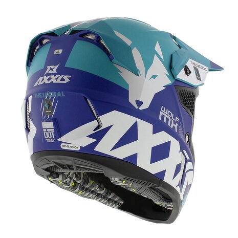Axxis Wolf crosshelm Jackal mat blauw