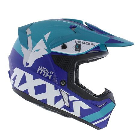 Axxis Wolf crosshelm Jackal mat blauw