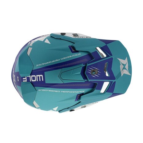 Axxis Wolf crosshelm Jackal mat blauw