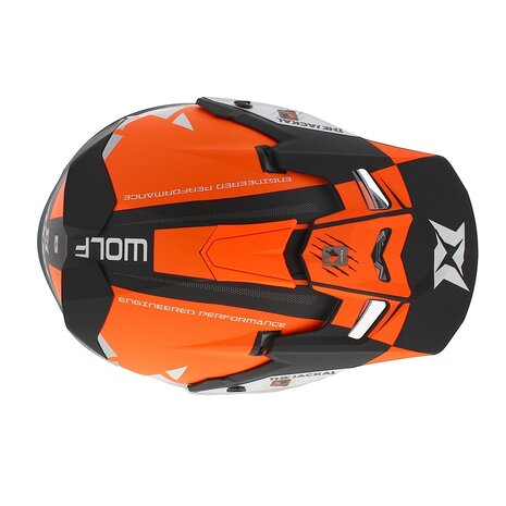 Axxis Wolf crosshelm Jackal mat oranje zwart