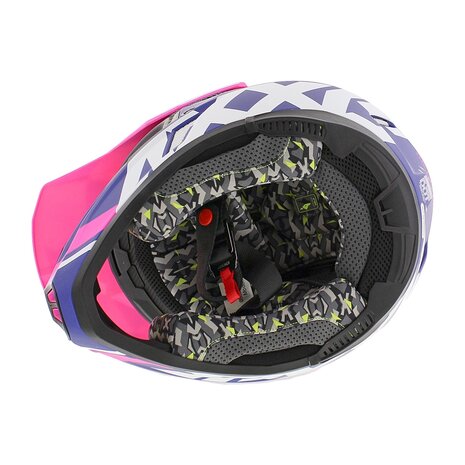 Axxis Wolf crosshelm Jackal mat roze blauw