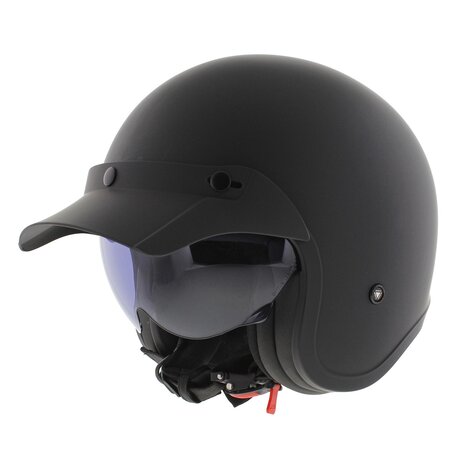 LS2 OF599 Spitfire II helm mat zwart special edition inclusief klep