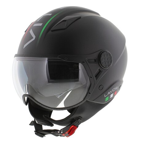 Vito jet helm Lavori mat zwart fashion