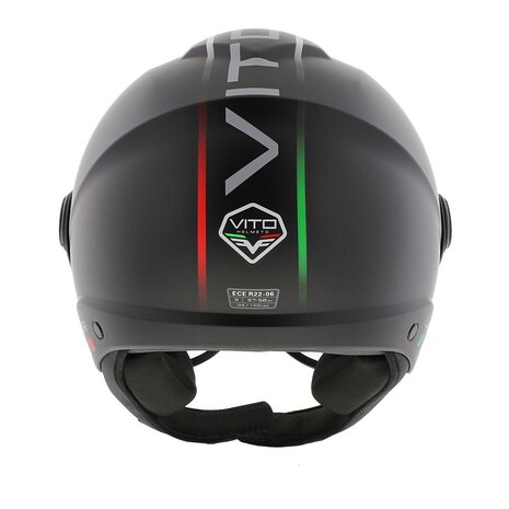 Vito jet helm Lavori mat zwart fashion