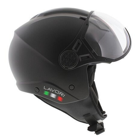 Vito jet helm Lavori mat zwart fashion