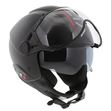 Vito jet helm Lavori mat zwart fashion