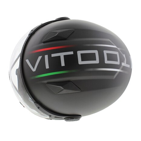 Vito jet helm Lavori mat zwart fashion