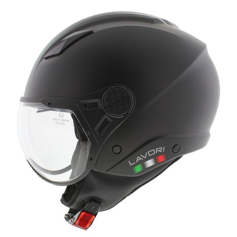 Vito jet helm Lavori mat zwart fashion