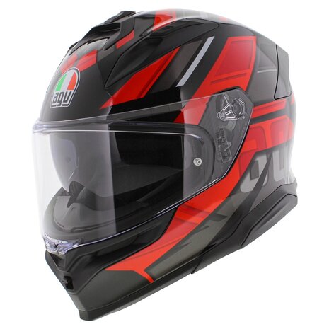 AGV K7 motorhelm Taurax glans zwart rood