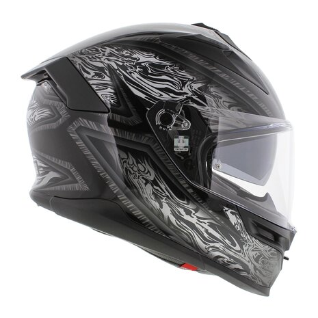 AGV K7 motorhelm Damascus glans zwart zilver
