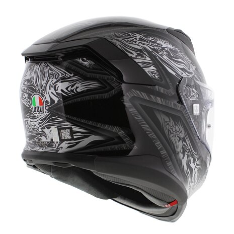 AGV K7 motorhelm Damascus glans zwart zilver