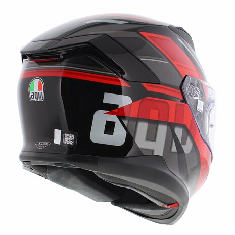 AGV K7 motorhelm Taurax glans zwart rood