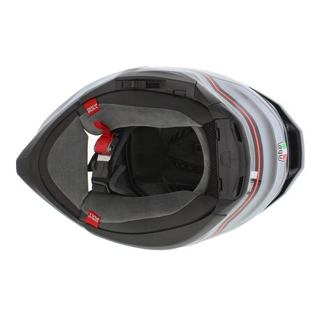 AGV K7 motorhelm Jaeger glans zwart zilver rood
