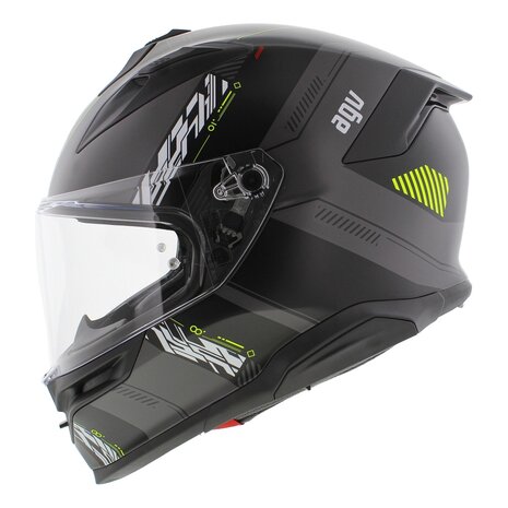 AGV K7 motorhelm Kyber mat zwart grijs fluo geel