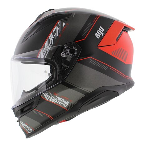 AGV K7 motorhelm Kyber mat zwart grijs rood
