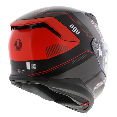 AGV K7 motorhelm Kyber mat zwart grijs rood
