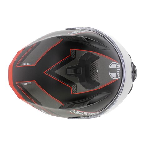 AGV K7 motorhelm Kyber mat zwart grijs rood