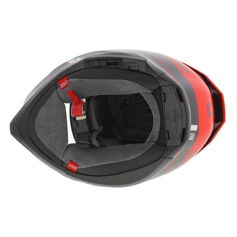 AGV K7 motorhelm Kyber mat zwart grijs rood