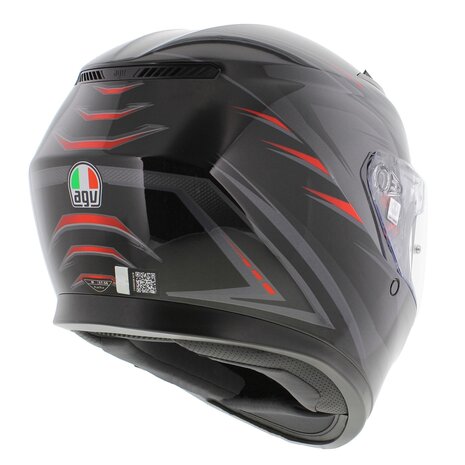 AGV K3 motorhelm Syth glans zwart rood