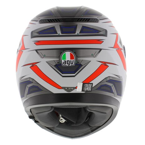 AGV K3 motorhelm Space mat wit blauw rood