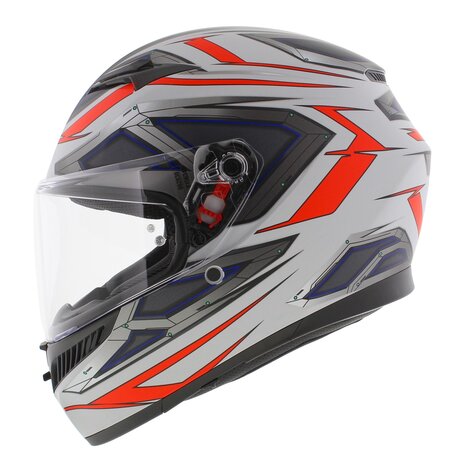 AGV K3 motorhelm Space mat wit blauw rood
