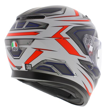 AGV K3 motorhelm Space mat wit blauw rood
