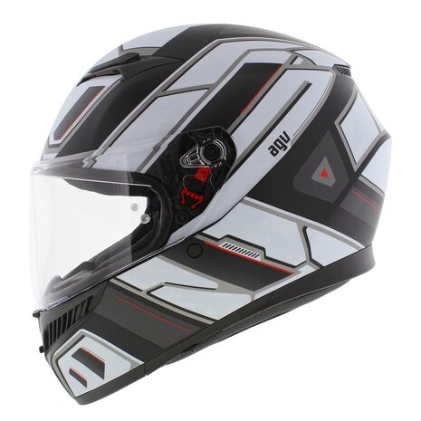 AGV K3 motorhelm Rivia mat zwart wit