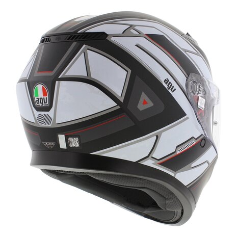 AGV K3 motorhelm Rivia mat zwart wit