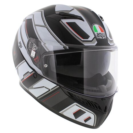 AGV K3 motorhelm Rivia mat zwart wit